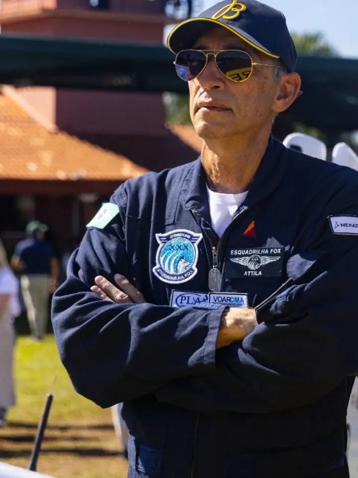 Piloto Áttila Filho, da Esquadrilha Fox